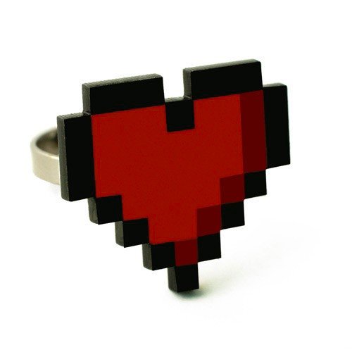 8-Bit Heart Ring ($8)