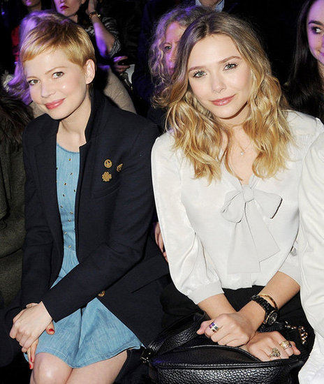 Michelle Williams and Elizabeth Olsen in the Front Row