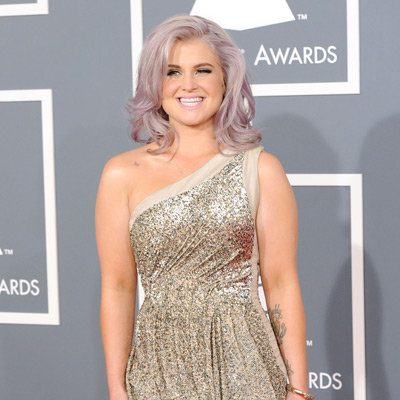 Kelly Osbourne in One Shouldered Sequinned Dress Pictures at 2012 Grammy Awards