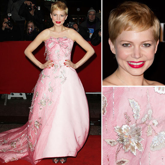 Michelle Williams Wears Pink, Embellished Christian Dior Gown to Paris Premiere of My Week With Marilyn: Rate it? Michelle Williams Wears Pink, Embellished Christian Dior Gown to Paris Premiere of My Week With Marilyn: Rate it?