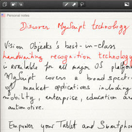 MyScript Notes Handwriting App on the iPad