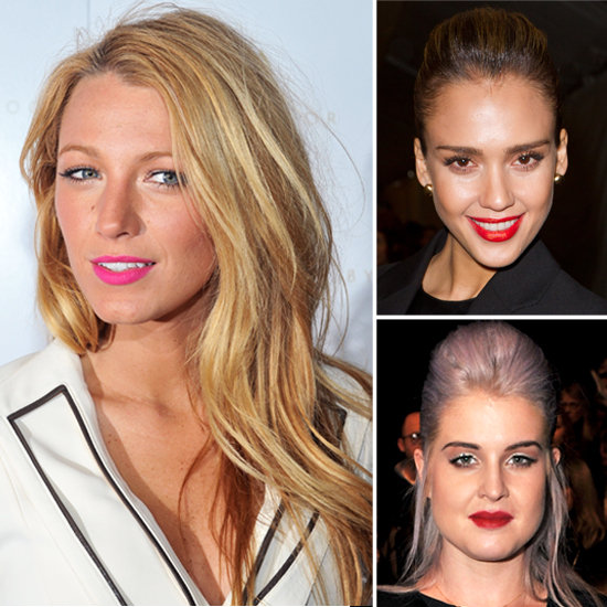 Jessica Alba, Blake Lively Wear Bright Lipstick at New York Fashion Week