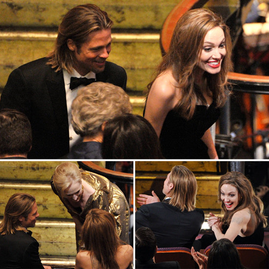 Angelina Jolie and Brad Pitt Pictures Inside the 2012 Oscars Angelina Jolie and Brad Pitt Pictures Inside the 2012 Oscars