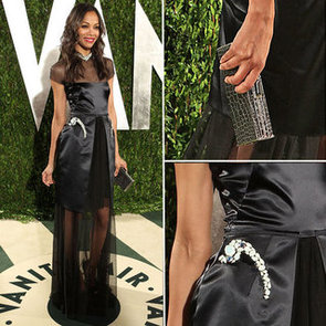 Zoe Saldana at Vanity Fair Oscars Party 2012