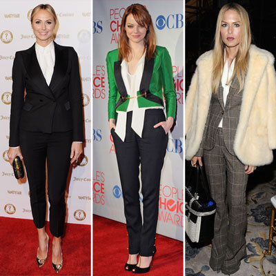 Celebrities Wearing Menswear-Inspired Suits 2012