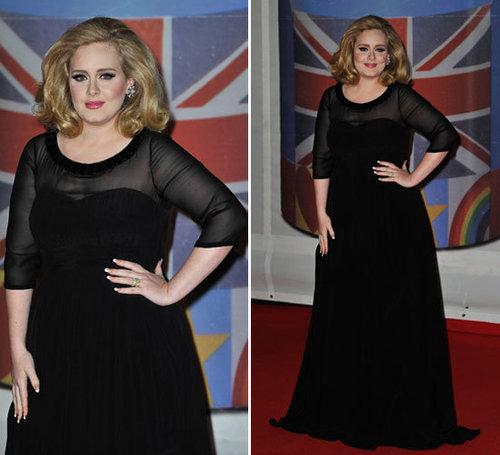 Pictures of Adele Wearing Burberry on the 2012 Brit Awards Red Carpet