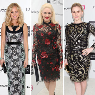 Elton John Oscar Party Red Carpet Dress Pictures