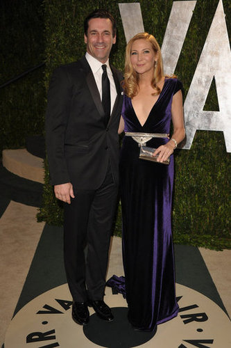 John Hamm and Jennifer Westfeldt strike a pose at the Vanity Fair party.
John Hamm and Jennifer Westfeldt strike a pose at the Vanity Fair party.