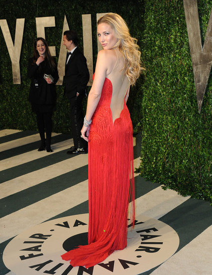 Check out the sexy sheer back detailing on Kate Hudson's vintage Versace gown.
Check out the sexy sheer back detailing on Kate Hudson's vintage Versace gown.