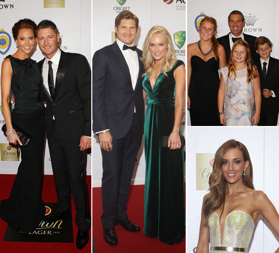Australian Cricketers and Their Wives and Girlfriends on the 2012 Allan Border Medal Red Carpet Australian Cricketers and Their Wives and Girlfriends on the 2012 Allan Border Medal Red Carpet