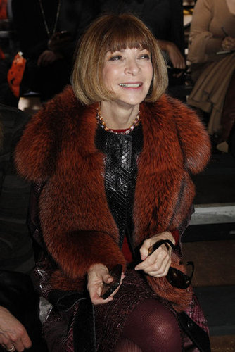 Anna Wintour showed off her signature style front row at Dries Van Noten.
Anna Wintour showed off her signature style front row at Dries Van Noten.
