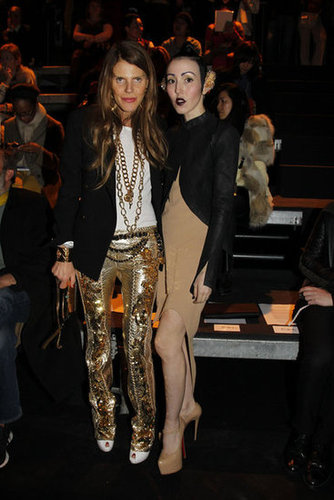 Anna Dello Russo added major sparkle to Mugler's front row alongside Michelle Harper.
Anna Dello Russo added major sparkle to Mugler's front row alongside Michelle Harper.