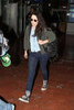 Pictures of Twilight Star Kristen Stewart Wearing Jeans at LAX Airport in Los Angeles Before Boarding Flight to Paris