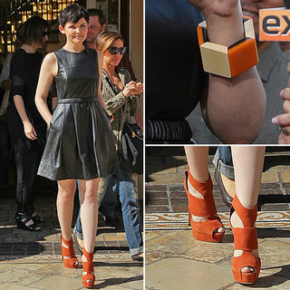 Ginnifer Goodwin Leather Dress