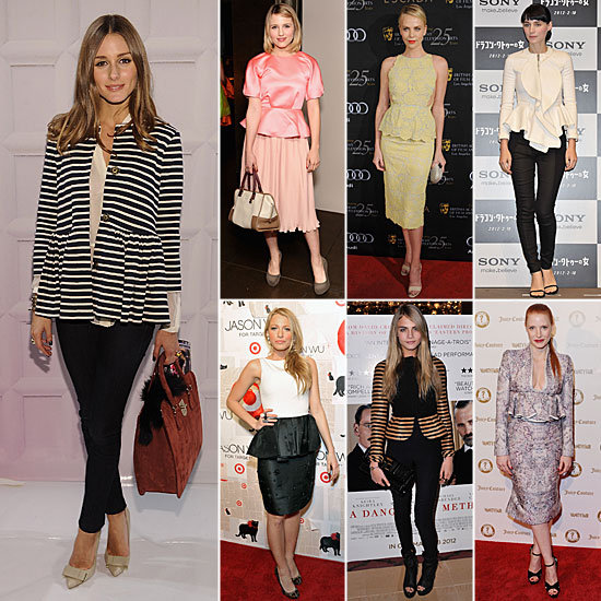 Celebrities Wearing Peplum Spring 2012 Celebrities Wearing Peplum Spring 2012