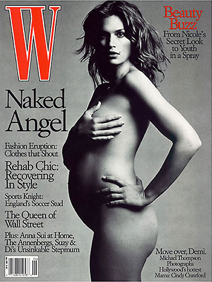 Cindy Crawford went for a black-and-white version of the pose on the cover of W. Cindy Crawford went for a black-and-white version of the pose on the cover of W.