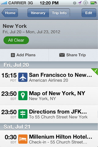 TripIt (free)