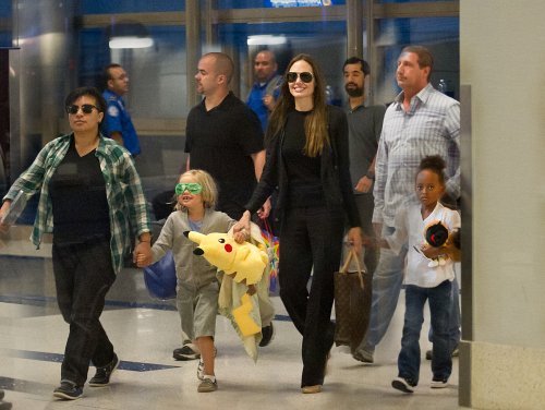 Shiloh and Zahara Jolie-Pitt With Mom Angelina Jolie Shiloh and Zahara Jolie-Pitt With Mom Angelina Jolie