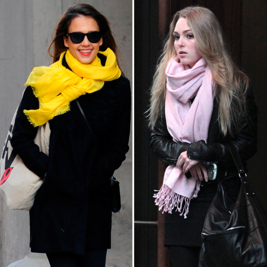 Jessica Alba Yellow Scarf Jessica Alba Yellow Scarf