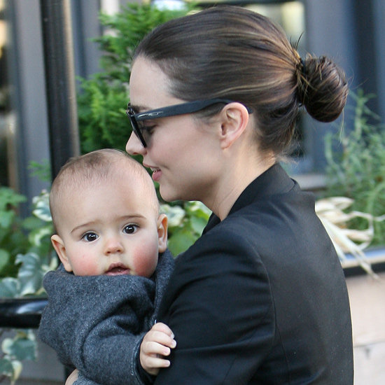 When out with baby Flynn in NYC last last year, Miranda wore her damp hair pulled back into a bun. Not only is it an effortlessly chic style that takes two minutes to do, but it's also great for creating waves and natural texture in the hair for later. When out with baby Flynn in NYC last last year, Miranda wore her damp hair pulled back into a bun. Not only is it an effortlessly chic style that takes two minutes to do, but it's also great for creating waves and natural texture in the hair for later.