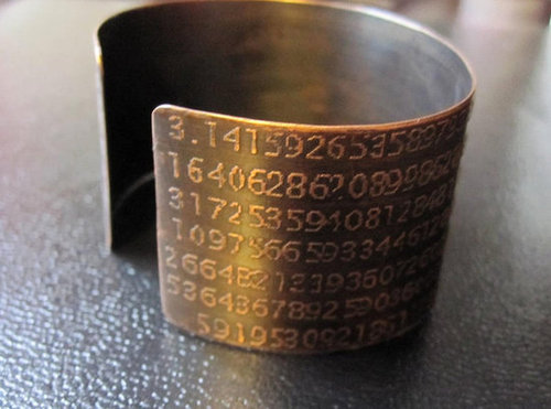Handmade Copper Pi Cuff Bracelet Handmade Copper Pi Cuff Bracelet