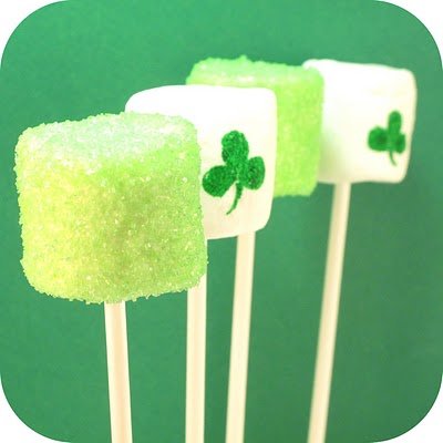 Sparkly Shamrock Marshmallows Sparkly Shamrock Marshmallows
