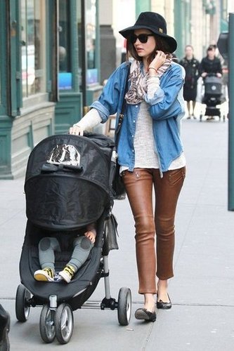 Miranda Kerr Makes a Stylish String of NYC Appearances With Flynn and Frankie