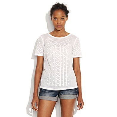 Embroidered Dot Top