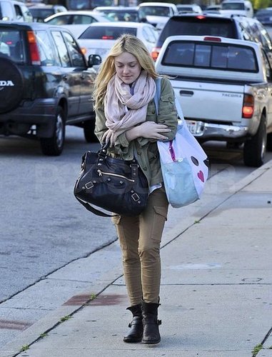 Dakota Fanning Layers Up