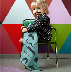 Molly-Meg Mustache Muslin Blanket Molly-Meg Mustache Muslin Blanket