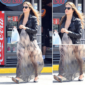 Alessandra Ambrosio Sheer Maxi Dress
