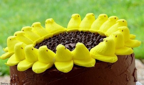 Peeps Sunflower Cake Peeps Sunflower Cake