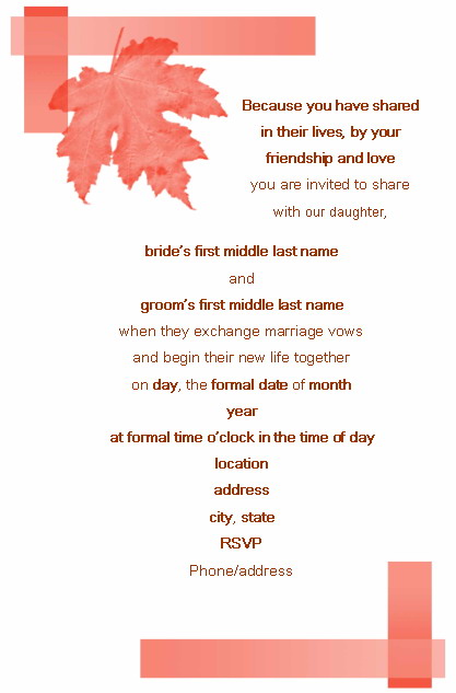wedding invitation words