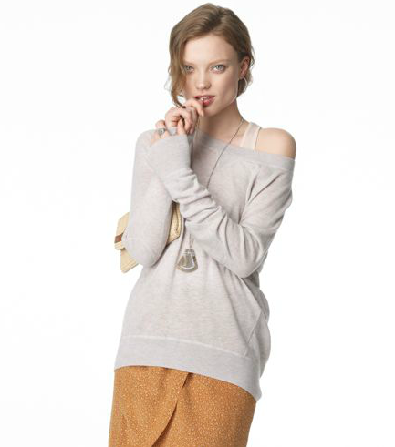 Add a luxe touch to your casual daywear with a cashmere sweatshirt. Wear it alone with jeans and sneakers, or style it over a slip dress for a romantic layered look.
Club Monaco Alice Cashmere Sweater ($199)
Add a luxe touch to your casual daywear with a cashmere sweatshirt. Wear it alone with jeans and sneakers, or style it over a slip dress for a romantic layered look.
Club Monaco Alice Cashmere Sweater ($199)