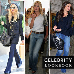 Celebrities Don Denim Flares: See How Victoria Beckham, Kate Moss & more Style Their Wide Leg Jeans