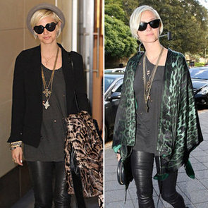 Ashlee Simpson Green Leopard Cardigan