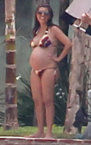 Kourtney Kardashian wore a bikini while pregnant.
Kourtney Kardashian wore a bikini while pregnant.