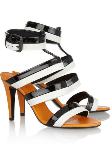 "These are the most elegant take on the colorblocked heel. The patent leather feels sporty, while the orange trim gives the classic black and white palette a fresh punch." — Noria Morales, style director
Bottega Veneta Three-Tone Leather Sandals ($680)
"These are the most elegant take on the colorblocked heel. The patent leather feels sporty, while the orange trim gives the classic black and white palette a fresh punch." — Noria Morales, style director
Bottega Veneta Three-Tone Leather Sandals ($680)
