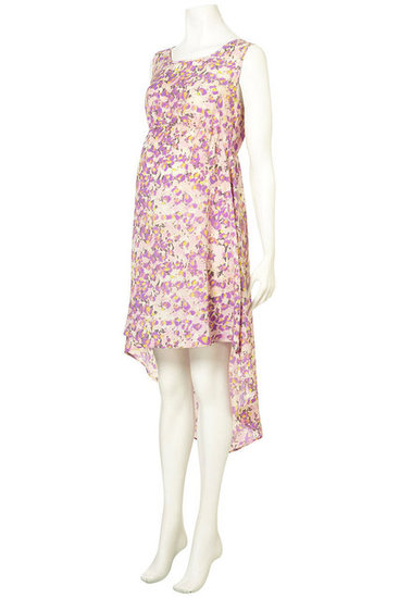 Topshop Floral Dip Hem Dress ($92)