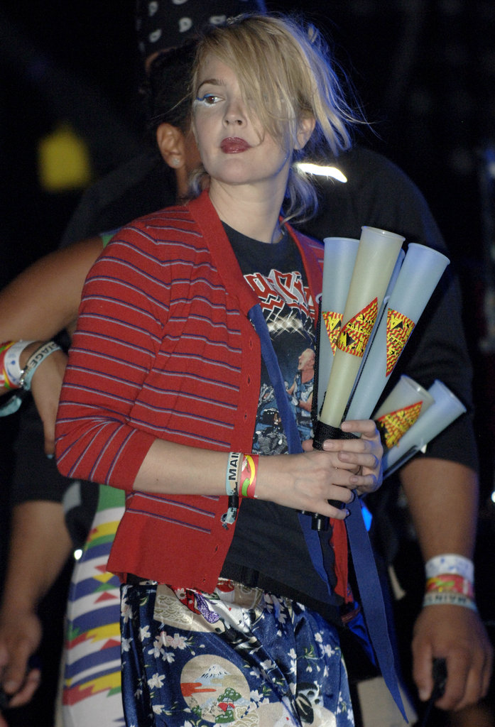 Drew Barrymore dressed up for the 2009 fun.
Drew Barrymore dressed up for the 2009 fun.