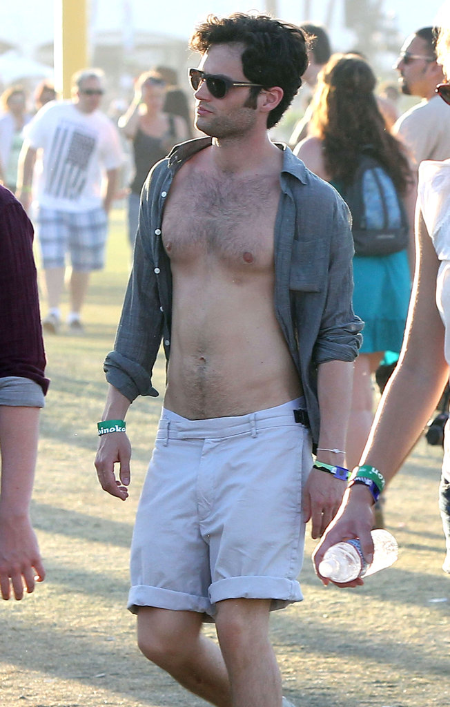 Penn Badgley went shirtless in the 2011 crowd.
Penn Badgley went shirtless in the 2011 crowd.