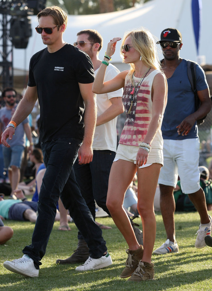 Kate Bosworth and Alexander Skarsgard checked out the 2011 Coachella scene together.
Kate Bosworth and Alexander Skarsgard checked out the 2011 Coachella scene together.