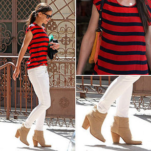 Katie Holmes White Jeans April 5, 2012