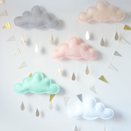 Cloud Mobiles and Pillows For Kids