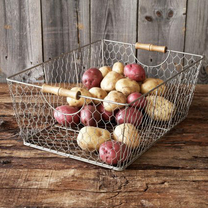 Brushed Aluminum Rectangular Basket Brushed Aluminum Rectangular Basket