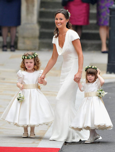 Pippa Middleton helped younger bridesmaids down the aisle at her sister Kate Middleton's London wedding to Prince William in April 2011.
Pippa Middleton helped younger bridesmaids down the aisle at her sister Kate Middleton's London wedding to Prince William in April 2011.