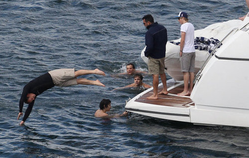 One Direction members took to the seas on a trip to Australia.
One Direction members took to the seas on a trip to Australia.