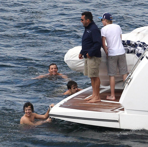 One Direction Celebrates SNL Success With a Shirtless Swim One Direction Celebrates SNL Success With a Shirtless Swim
