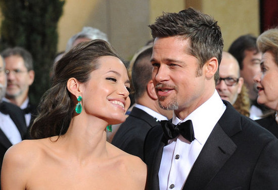 All eyes were on Angelina Jolie's earrings at the 2009 Academy Awards, but she only had eyes for Brad Pitt.
All eyes were on Angelina Jolie's earrings at the 2009 Academy Awards, but she only had eyes for Brad Pitt.
