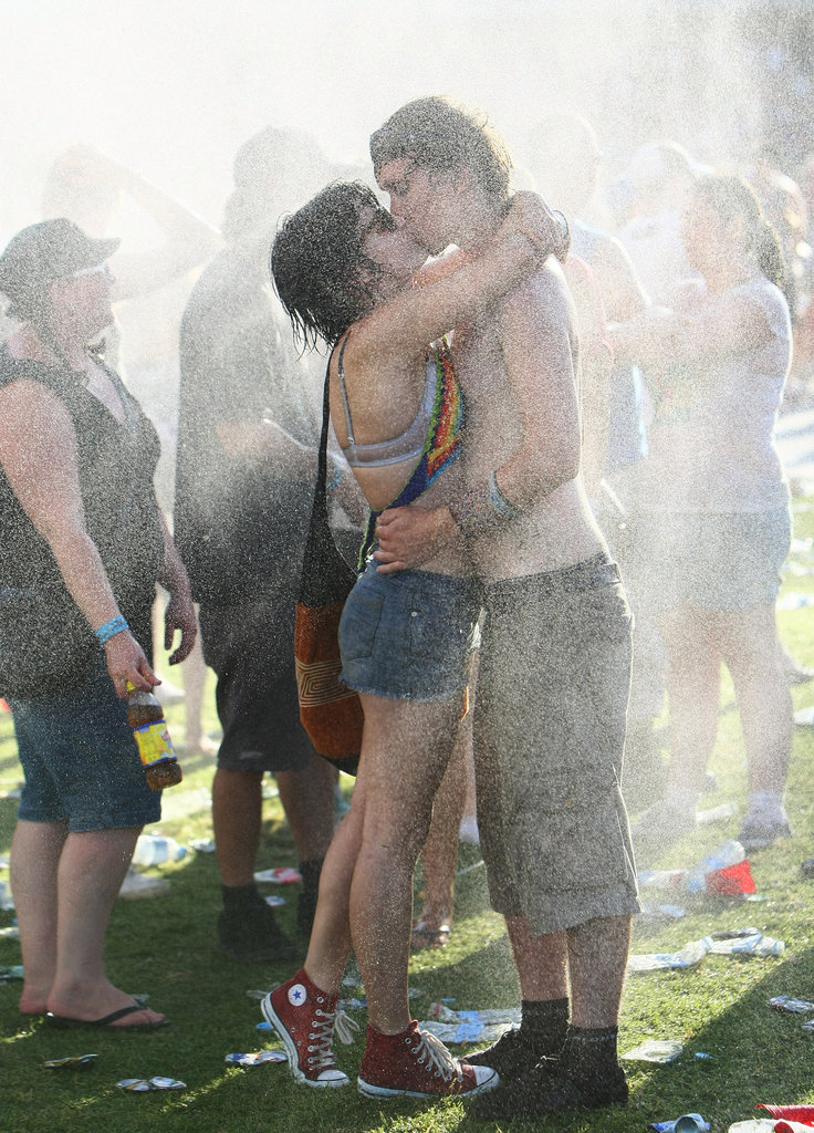 A couple got kissy at the Big Day Out Festival in Sydney, Australia.
A couple got kissy at the Big Day Out Festival in Sydney, Australia.